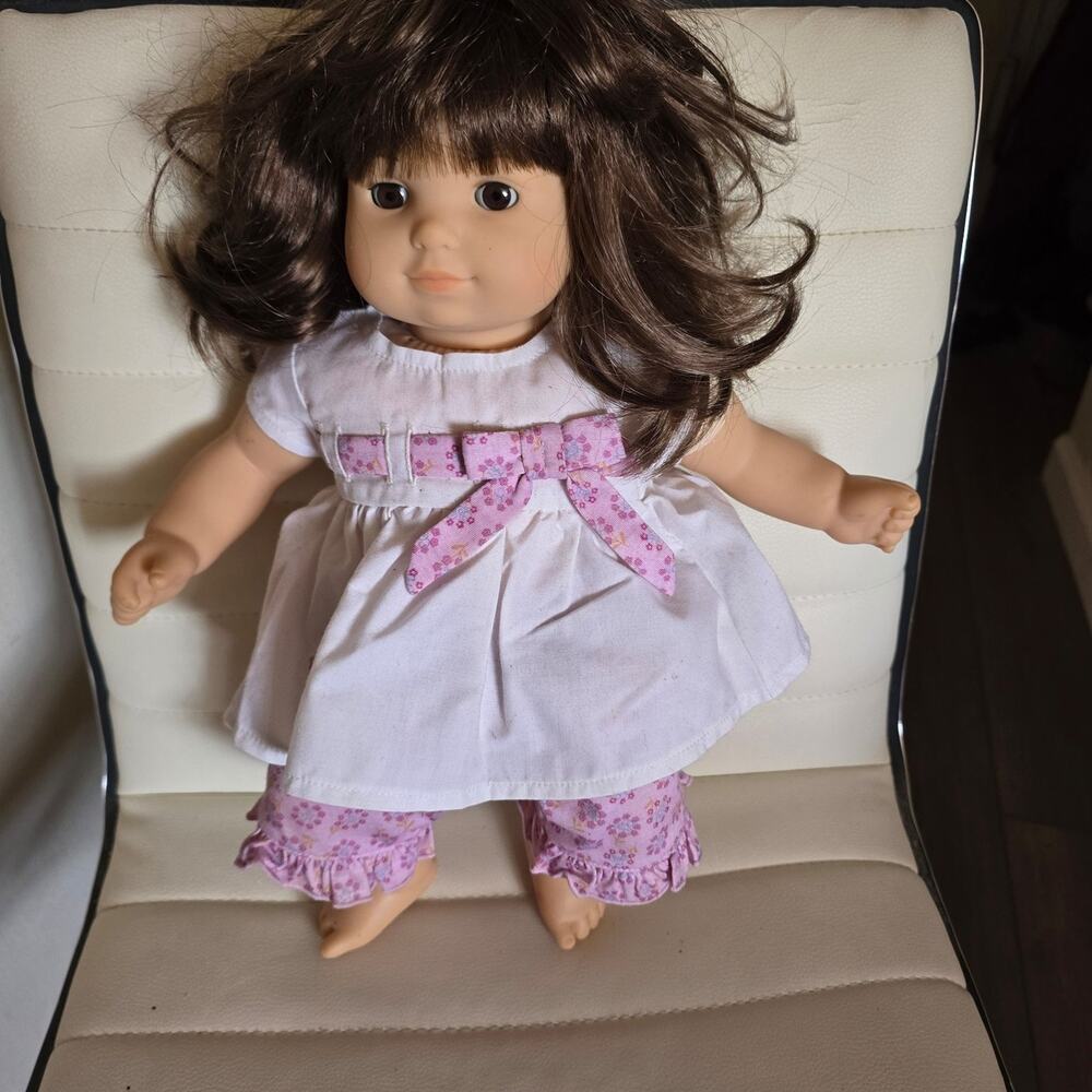 American Girl Bitty Twin Doll Brunette Brown Eyes 15" Retired Blossom PJs